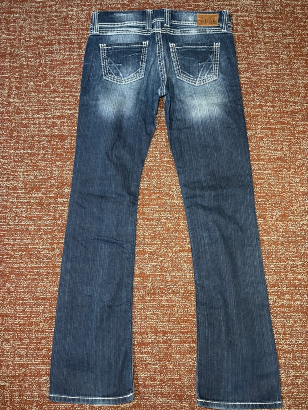 Vintage Y2K Buckle BKE Stella boot dark wash low rise stretch denim women’s 28 - Picture 2 of 13